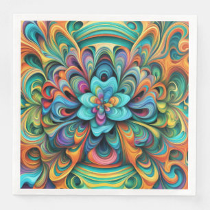 Blume Abstrakt Art Serviette