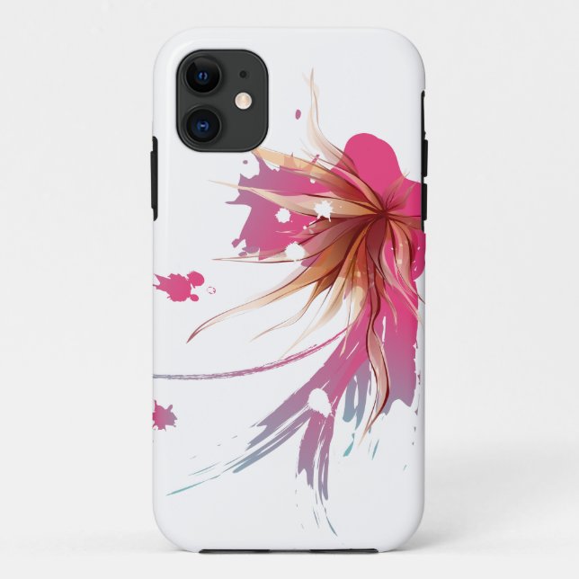Blume abstrakter Hibisken Case-Mate iPhone Hülle (Rückseite)