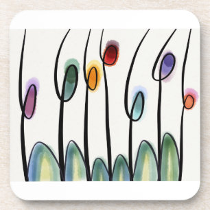 Blume abstrakter Kunst Getränkeuntersetzer