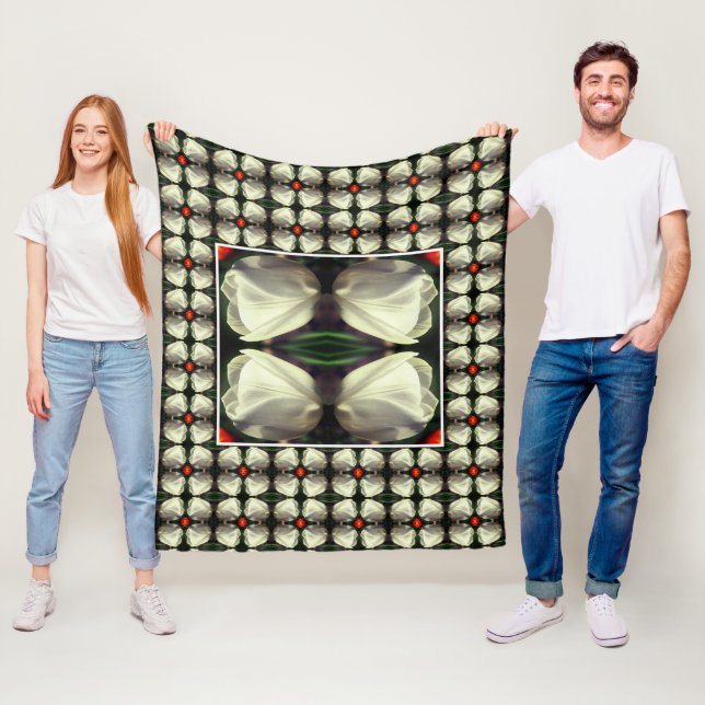 Blume Abstraktes Muster Fleecedecke (Beispiel)