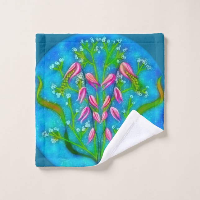 Blume Acryl Waschlappen (Waschlappen)