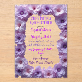 Blume Acryleinladungen