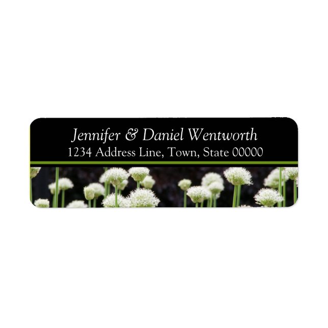 Blume Address Labels Black Green (Vorne)