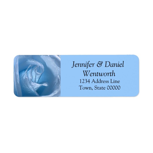 Blume Address Labels Blue Rose (Vorne)