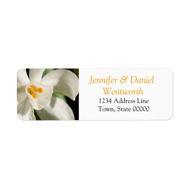 Blume Address Labels White Lily (Vorne)