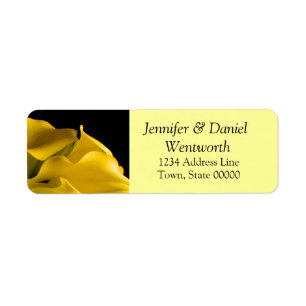 Blume Address Labels Yellow Calla Lilies