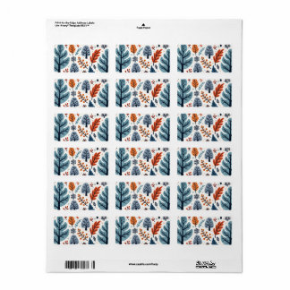 Blume Adressaufkleber