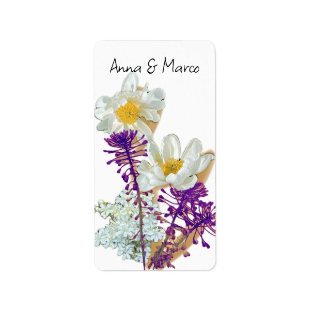 Blume Adressaufkleber (Vorne)