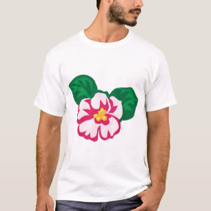 Blume Afrikanische Violetten Grüne Blätter Blumenb T-Shirt