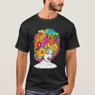 Blume Afro Women Black Queen African American Mel T-Shirt