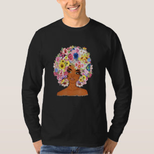 Blume Afro Women Black Queen African American Mel T-Shirt
