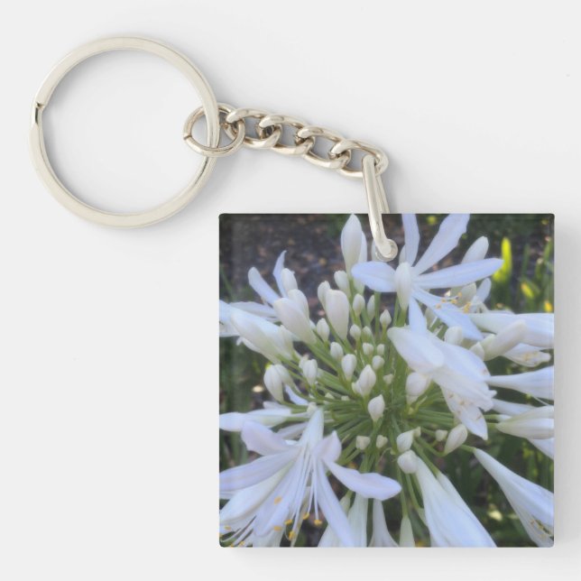 Blume Agapanthus Schlüsselanhänger (Vorderseite)