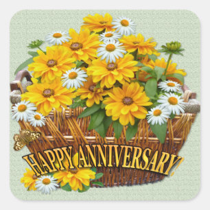 Blume-Aktionskorb ~ Aufkleber