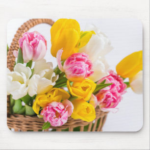 Blume-Aktionskorb-Maus Mousepad