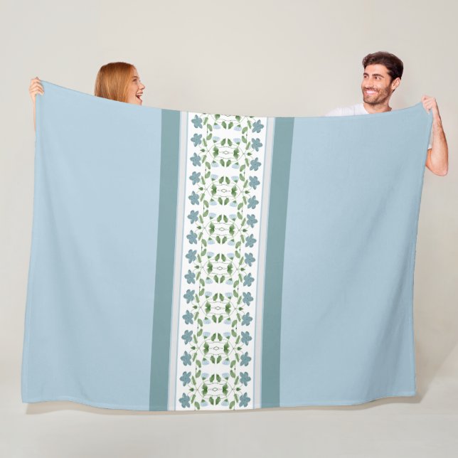 Blume akzentuierter Streifen Fleecedecke (Beispiel)