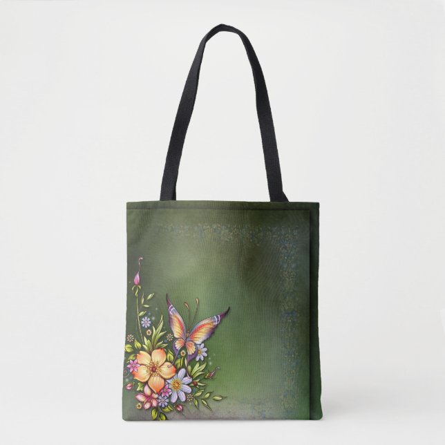 %Blume Allround-Over-Print-Totbeutel, Mittel Tasche (Vorderseite)