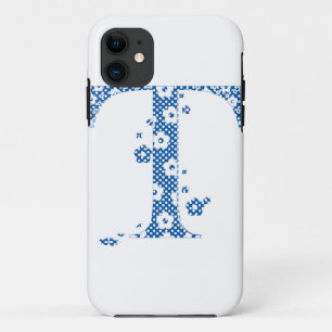 Blume Alphabet T (blau und Punkte) Case-Mate iPhone Hülle