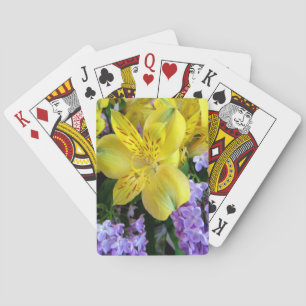 Blume Alstroemeria und Lilacs Spielkarten