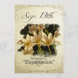 Blume am 13. September "Zephyr-Blume" Karte