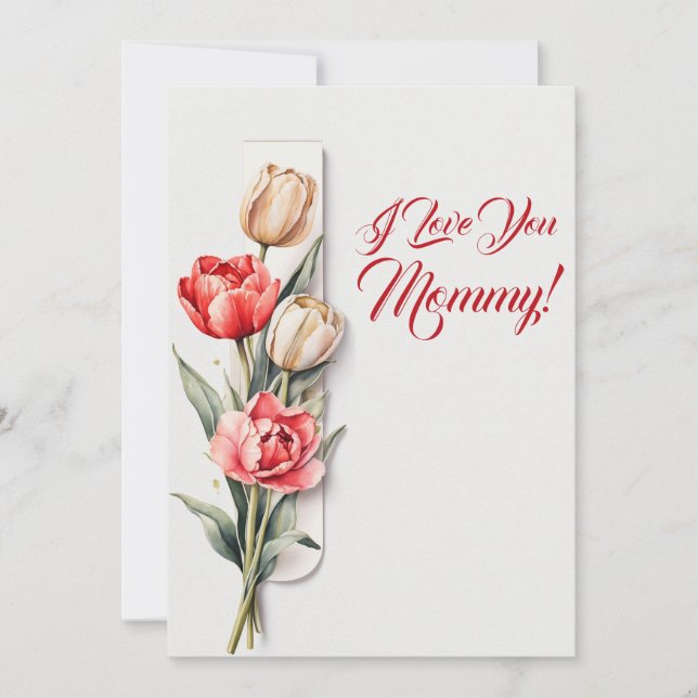 Blume am Muttertag Feiertagskarte (Vorderseite)