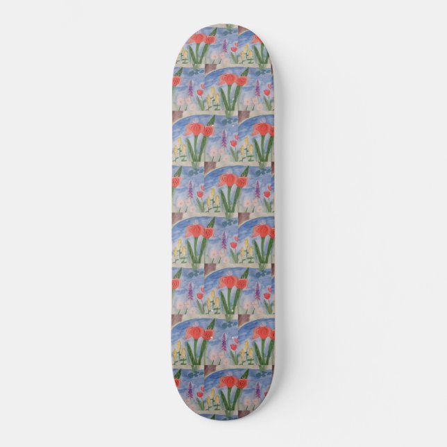 Blume am Skateboard (Vorderseite)