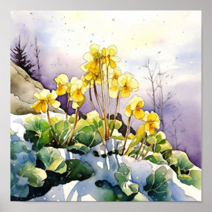 Blume an der Burg Poster