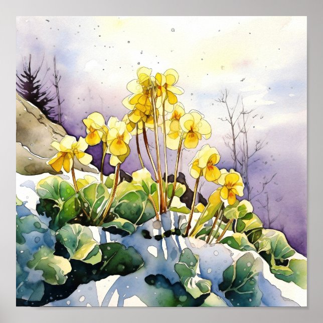 Blume an der Burg Poster (Vorne)