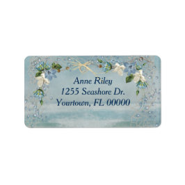 Blume an der Küste Adressaufkleber