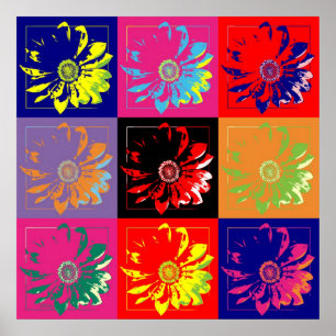 Blume an der Mauer Poster