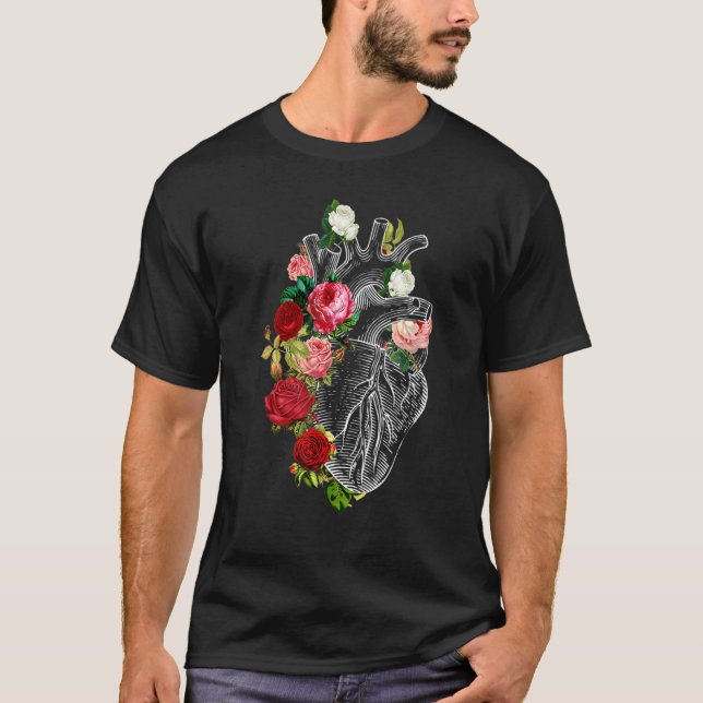 Blume Anatomisches Herz Anatomisches Herz und Bläs T-Shirt (Vorderseite)