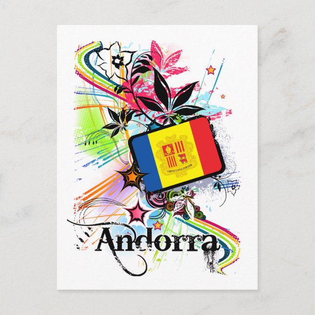 Blume Andorra Postkarte (Vorderseite)
