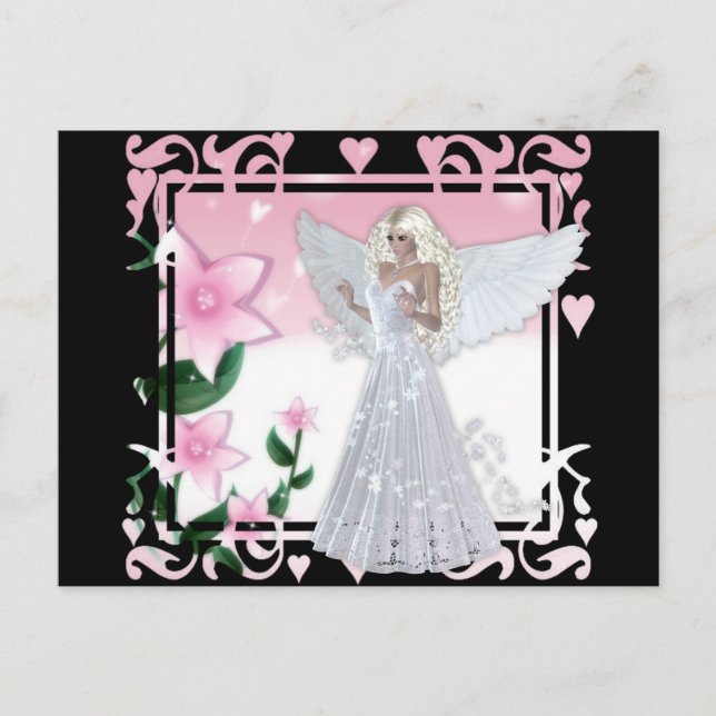 Blume Angel Design Postkarte (Vorderseite)