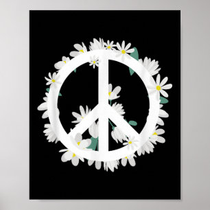 Blume Anti-War Logo Daisies Peace Sign Poster