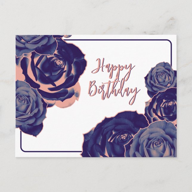 Blume Antike Postkarte (Vorderseite)