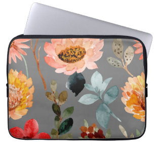 Blume Aquarell Farbenfrohe Natur Niedlich Laptopschutzhülle