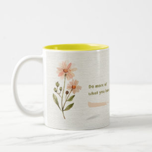 Blume Aquarell Leinwand Zweifarbige Tasse