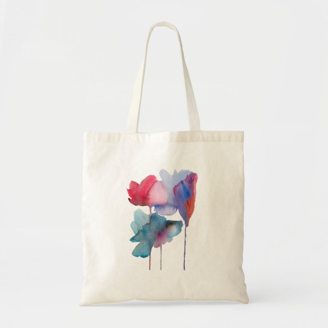 Blume Aquarell Moderne Blumenarchitektur Tragetasche (Vorne)