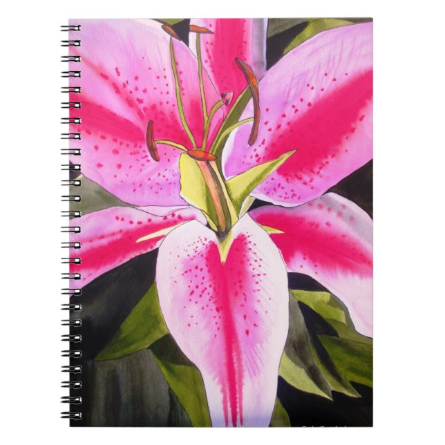 Blume Aquarell Pop Malerei Notizblock (Vorderseite)