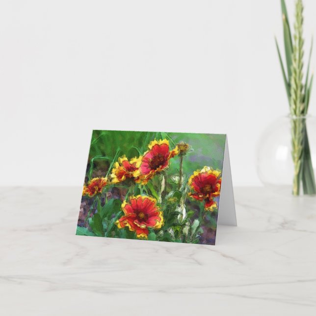 Blume-Aquarellfarbenkarte Dankeskarte (Vorderseite)