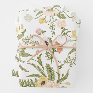 Blume Aquarellgarten Schöne Natur Geschenkpapier Set
