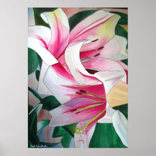 Blume Aquarellkunst Poster