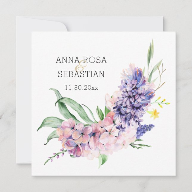 *~* Blume AR15 QR UAWG Boho Einladung zur Hochzeit (Vorderseite)