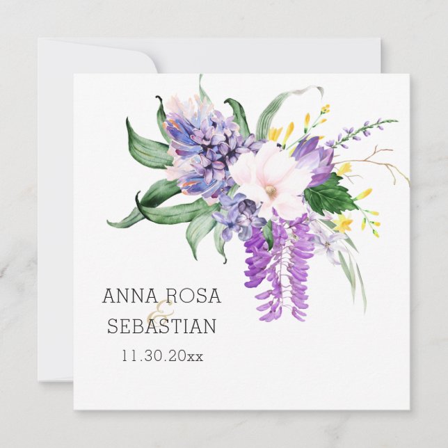 *~* Blume AR15 QR UAWG Floral Wedding Einladung (Vorderseite)