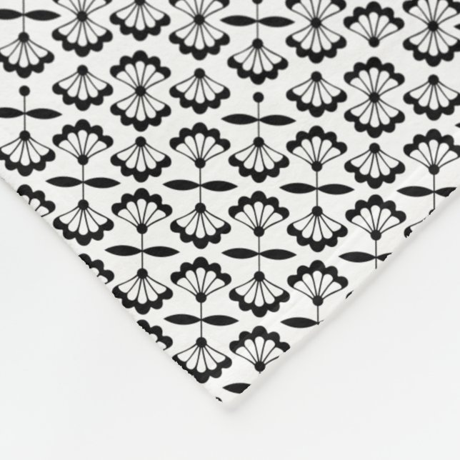 Blume Arabesque Fleecedecke (Ecke)