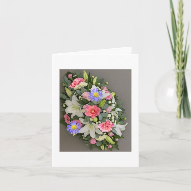 Blume Arregment Dankeschön Karte (Vorderseite)