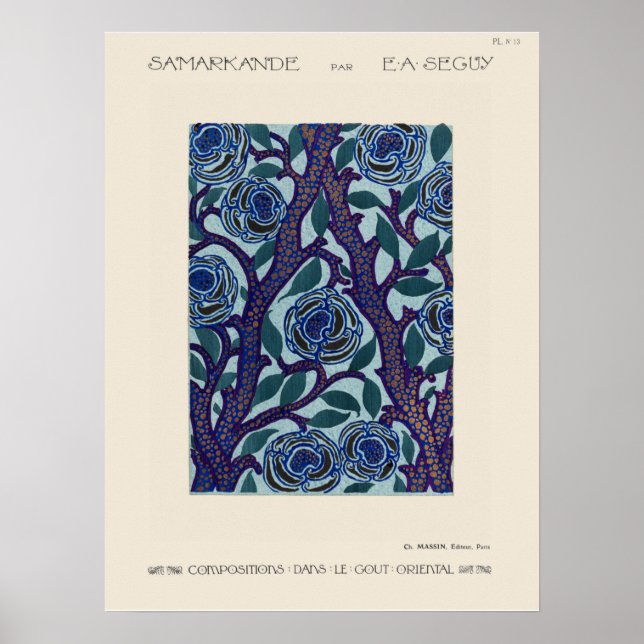 Blume Art Deco Poster (Vorne)