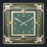 Blume Art Deco Quadratische Wanduhr<br><div class="desc">Großartiges Uhrendesign. Du wirst es wie andere Liebe bekommen. Sie können dieses Design auch für andere Produkte verwenden,  die Sie mögen,  oder Ihren Text anpassen und hinzufügen. Folgen Sie mir für mehr. Vielen Dank. Ich wünsche Ihnen einen schönen Tag.</div>