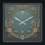Blume Art Deco Quadratische Wanduhr<br><div class="desc">Großartiges Uhrendesign. Du wirst es wie andere Liebe bekommen. Sie können dieses Design auch für andere Produkte verwenden,  die Sie mögen,  oder Ihren Text anpassen und hinzufügen. Folgen Sie mir für mehr. Vielen Dank. Ich wünsche Ihnen einen schönen Tag.</div>