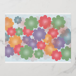 Blume Art Design Folie Einladungspostkarte
