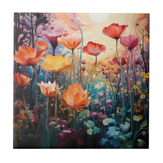 Blume Art Keramik Tile Fliese (Vorderseite)